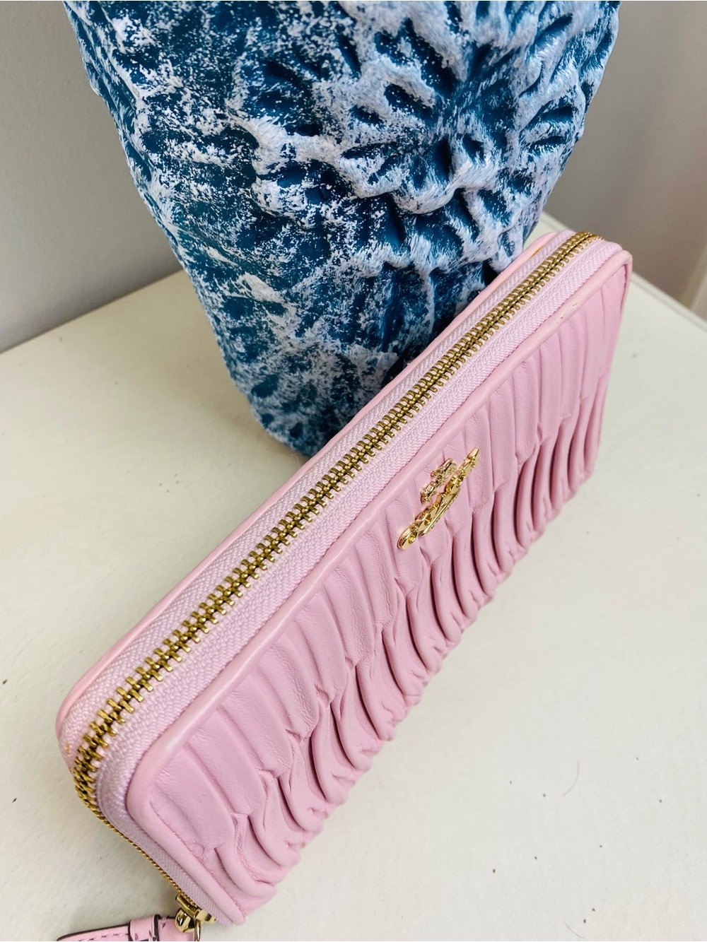 Coach Madison Pink Gathered All Leather Wallet - Picture 7 of 10